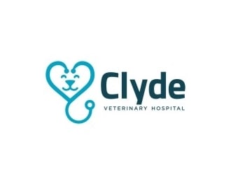 Clyde Veterinary Hospital logo design by graphicart