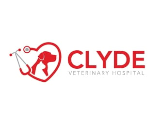 Clyde Veterinary Hospital logo design by gilkkj