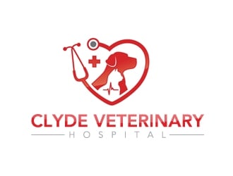 Clyde Veterinary Hospital logo design by gilkkj