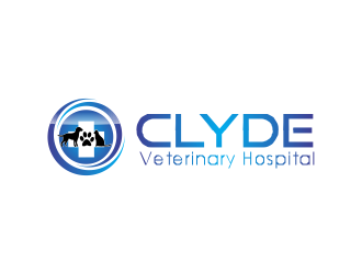 Clyde Veterinary Hospital logo design by giphone