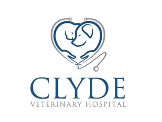 Clyde Veterinary Hospital logo design by nikkl