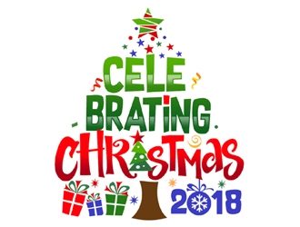 Celebrating Christmas 2018 logo design by ingepro