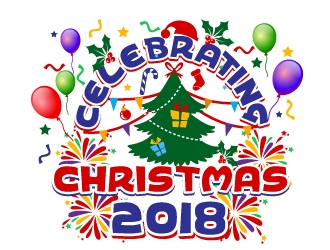 Celebrating Christmas 2018 logo design by Xeon