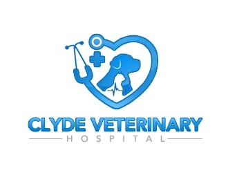 Clyde Veterinary Hospital logo design by gilkkj