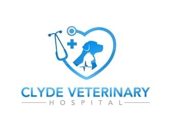 Clyde Veterinary Hospital logo design by gilkkj