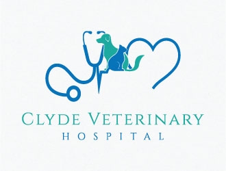 Clyde Veterinary Hospital logo design by AYATA