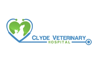 Clyde Veterinary Hospital logo design by nikkl