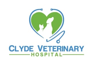 Clyde Veterinary Hospital logo design by nikkl