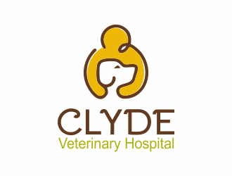 Clyde Veterinary Hospital logo design by mletus