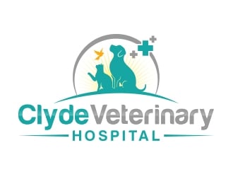 Clyde Veterinary Hospital logo design by fawadyk