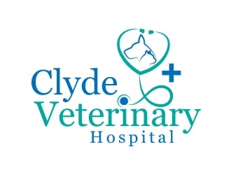 Clyde Veterinary Hospital logo design by fawadyk