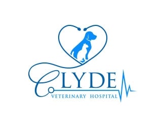 Clyde Veterinary Hospital logo design by Vincent Leoncito