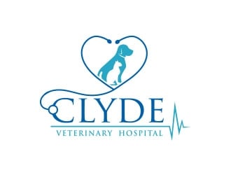 Clyde Veterinary Hospital logo design by Vincent Leoncito