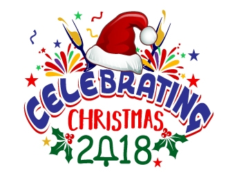 Celebrating Christmas 2018 logo design by Xeon