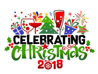 Celebrating Christmas 2018 logo design by ingepro