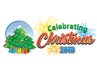 Celebrating Christmas 2018 logo design by coco