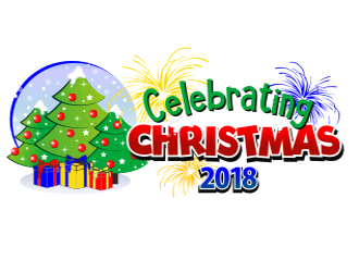 Celebrating Christmas 2018 logo design by coco