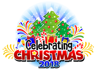 Celebrating Christmas 2018 logo design by coco