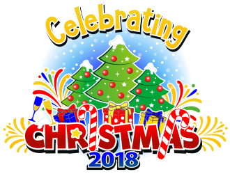 Celebrating Christmas 2018 logo design by coco