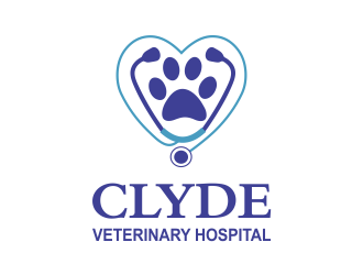 Clyde Veterinary Hospital logo design by Torzo