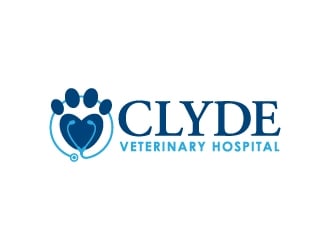 Clyde Veterinary Hospital logo design by gipanuhotko