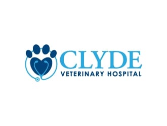 Clyde Veterinary Hospital logo design by gipanuhotko