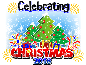 Celebrating Christmas 2018 logo design by coco