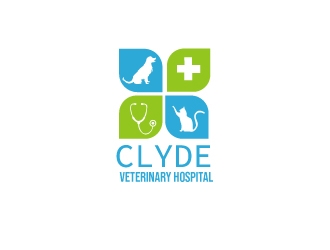 Clyde Veterinary Hospital logo design by mawanmalvin