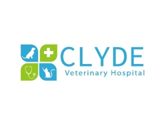 Clyde Veterinary Hospital logo design by mawanmalvin