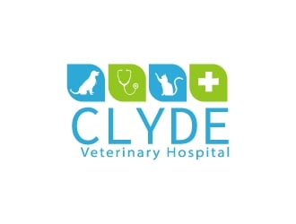 Clyde Veterinary Hospital logo design by mawanmalvin