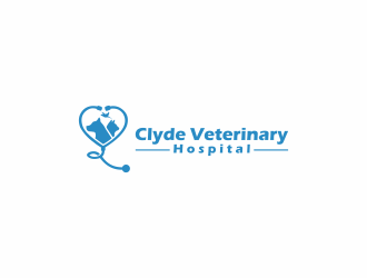 Clyde Veterinary Hospital logo design by ubai popi