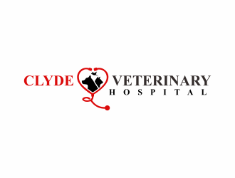 Clyde Veterinary Hospital logo design by ubai popi