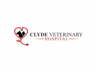 Clyde Veterinary Hospital logo design by ubai popi