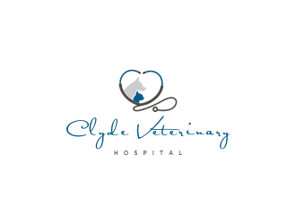 Clyde Veterinary Hospital logo design by afra_art