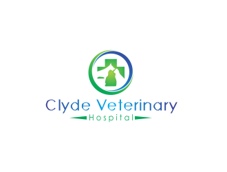 Clyde Veterinary Hospital logo design by giphone