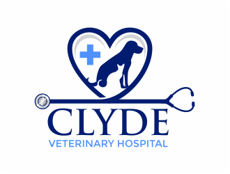 Clyde Veterinary Hospital logo design by mutafailan