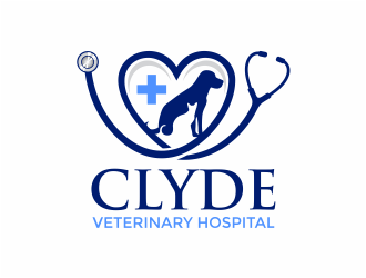 Clyde Veterinary Hospital logo design by mutafailan