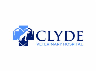 Clyde Veterinary Hospital logo design by mutafailan