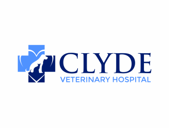 Clyde Veterinary Hospital logo design by mutafailan