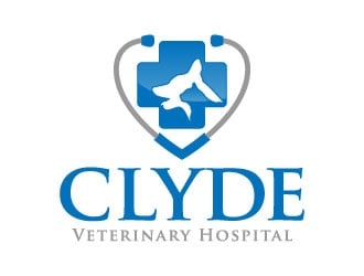 Clyde Veterinary Hospital logo design by daywalker