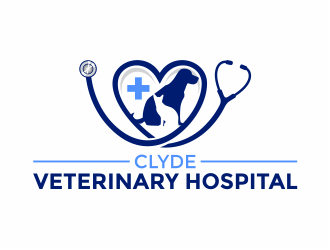 Clyde Veterinary Hospital logo design by mutafailan