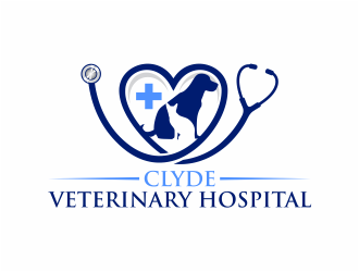 Clyde Veterinary Hospital logo design by mutafailan