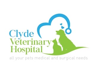 Clyde Veterinary Hospital logo design by mawanmalvin