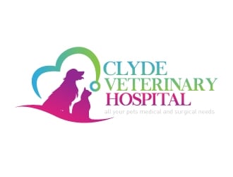 Clyde Veterinary Hospital logo design by mawanmalvin