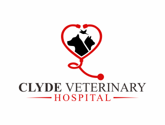 Clyde Veterinary Hospital logo design by ubai popi