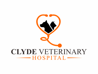 Clyde Veterinary Hospital logo design by ubai popi