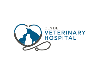 Clyde Veterinary Hospital logo design by afra_art