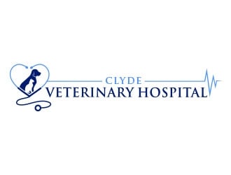 Clyde Veterinary Hospital logo design by Vincent Leoncito