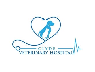 Clyde Veterinary Hospital logo design by Vincent Leoncito