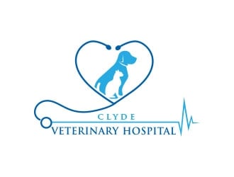 Clyde Veterinary Hospital logo design by Vincent Leoncito